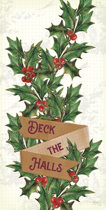 Framed Yuletide VII Brown Print