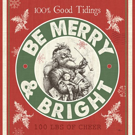 Framed Farmhouse Holiday I Color Print