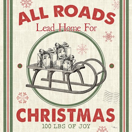 Framed Farmhouse Holiday II Print