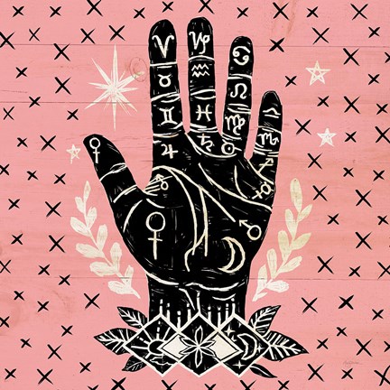 Framed Mystical Halloween Pink I Print