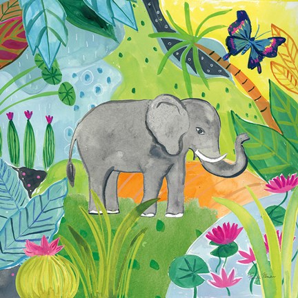 Framed Big Jungle I Print