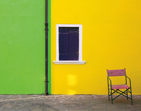 Framed Windows of Burano II Print