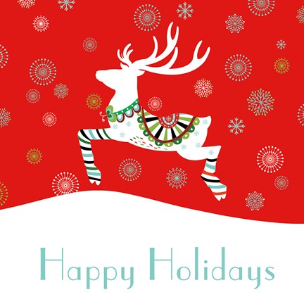 Framed Mod Holiday II Print