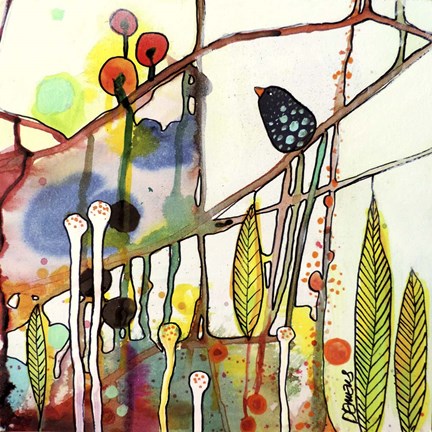 Framed Oiseau Noir Print