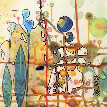 Framed Two Birds Print