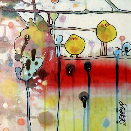 Framed Oiseau Jaune Print