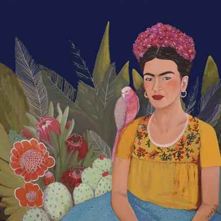 Framed Frida A Casa Azul Revisitated Print