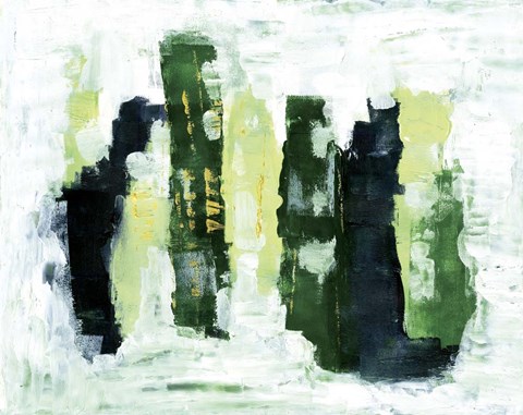 Framed Abstract 1 Green Print