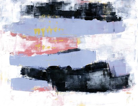 Framed Abstract 2 Purple Print