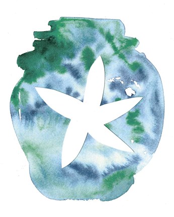 Framed Watercolor Starfish Print