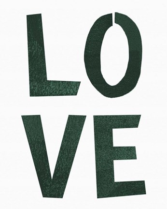 Framed Love Green Print