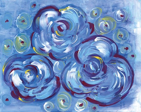 Framed Blue Roses Print