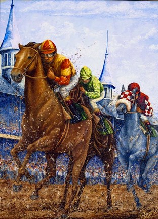 Framed Coming Up Fast On The Inside Print