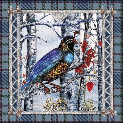 Framed Birch Frame Plaid-Partridge Print