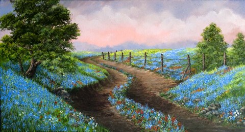 Framed Texas Bluebonnets Print