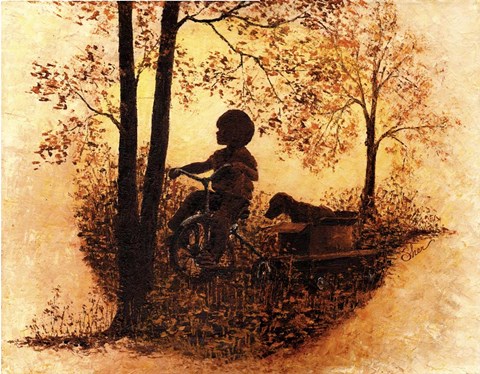 Framed Adventure Bound...A Boy And His Dog Print