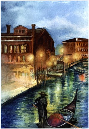 Framed Venice Evening Print