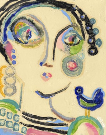 Framed Bluebird on My Shoulder Print