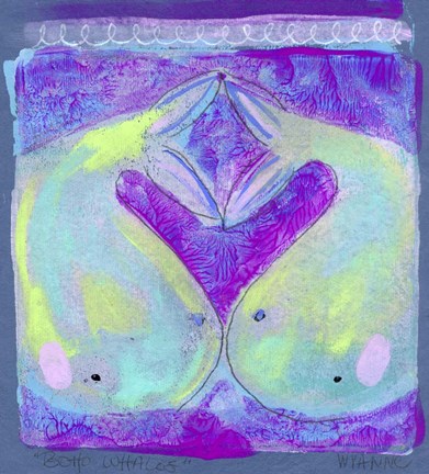 Framed Boho Whales Print