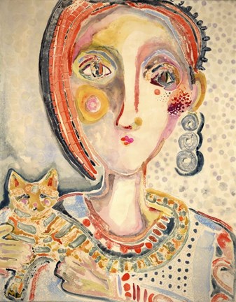 Framed Tiger Cat Print