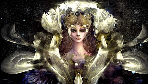 Framed Girl With Yellow Eyes Print