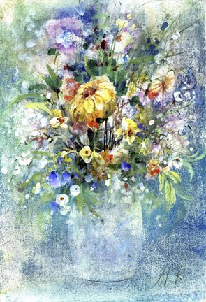 Framed Bouquet of Flowers 2 Print