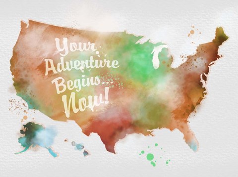 Framed Autumn Adventure USA Print