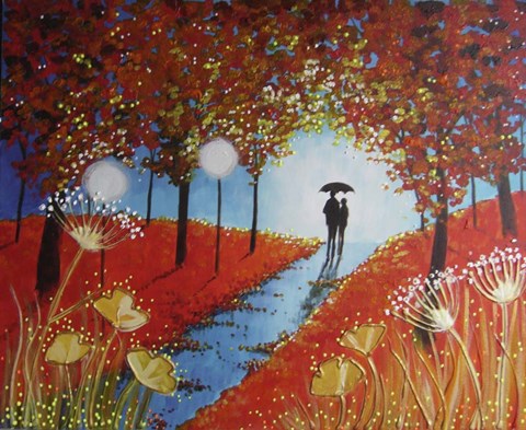 Framed Autumn Walk Print