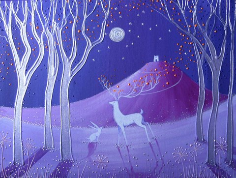 Framed Light Of The Forest Print