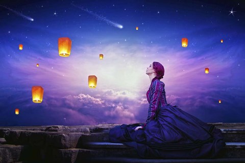 Framed Lights Away Print