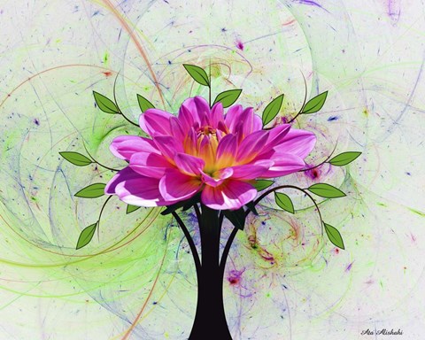 Framed Flower Tree Print