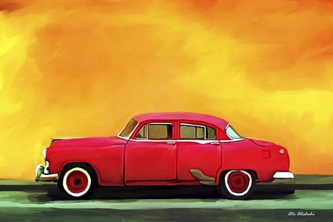 Framed Red Car 2 Print