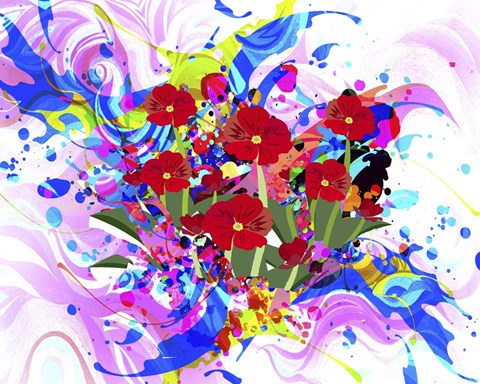 Framed Flower Design 5 Print