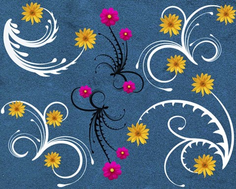 Framed Flower Design 6 Print