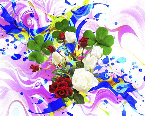 Framed Flower Design 3A Print