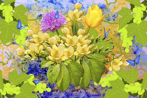 Framed Flower Design 30 Print