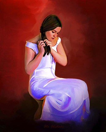 Framed Braiding Hair Print