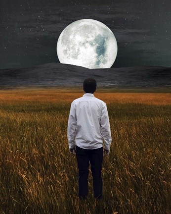 Framed Moon And Me Print