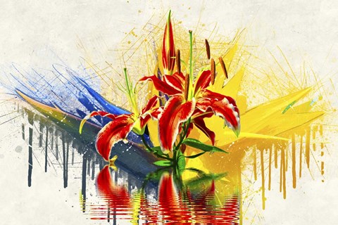 Framed Flower Design 9MA Print