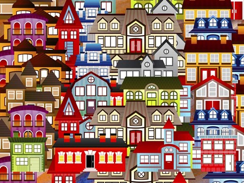 Framed Color City 1A Print