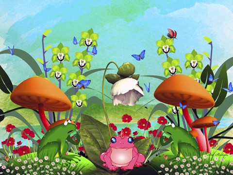 Framed Frogs Queen Print