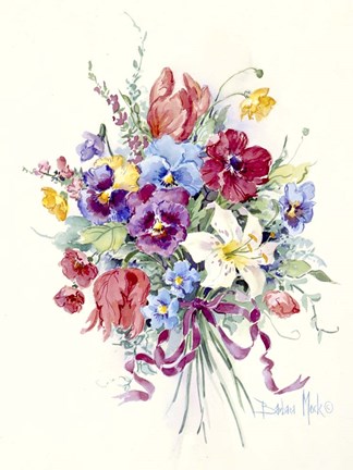 Framed Lavender Ribbons Print