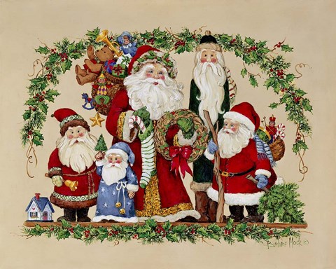 Framed Santa Collection Print