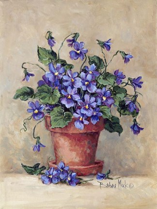 Framed Viola Pot Print