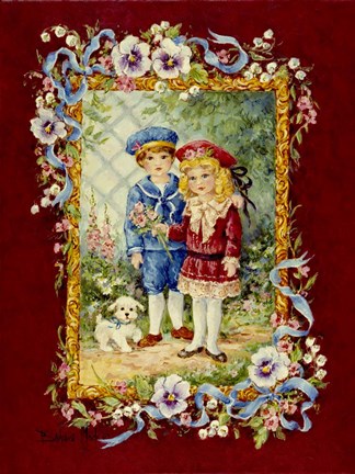 Framed Victorian Children Print