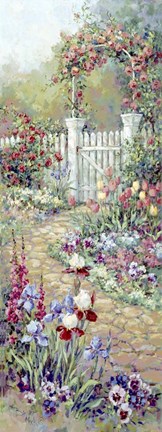 Framed Rose Trellis Print