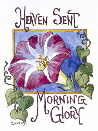 Framed Heaven Sent Mornning Glory-Seed Packet Print