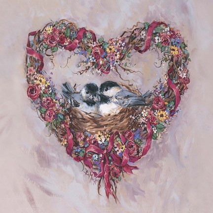 Framed Chick-A-Dees Three Print