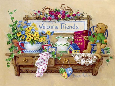 Framed Welcome Friends Print