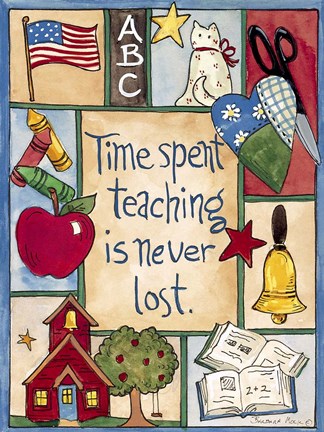 Framed Time Spent Teaching Print